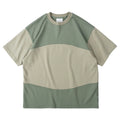 NUMBERSALT Loose Crew Neck Simple Splicing Tee