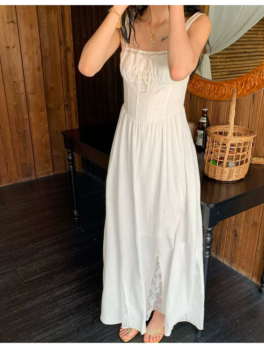 Audwyn Vintage Lace Patchwork Dress