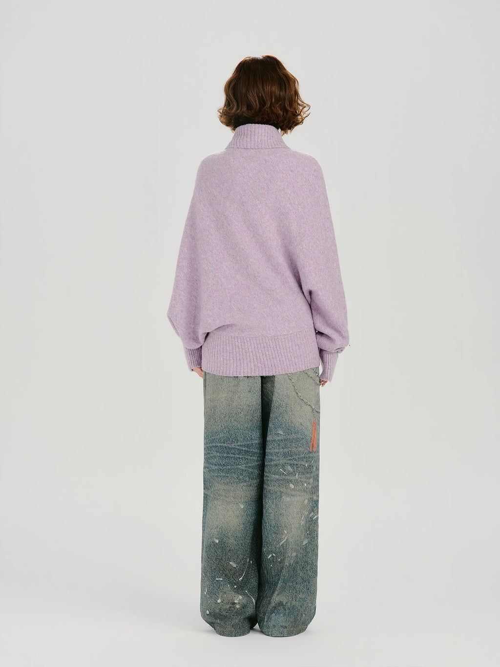 Girlyhalo Vintage Jacquard Turtleneck Knitted Sweater