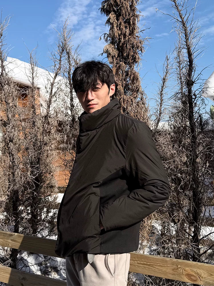 ZOZOFOREST Sleek City Stand-up Collar Simple Sports Cotton-padded Clothes