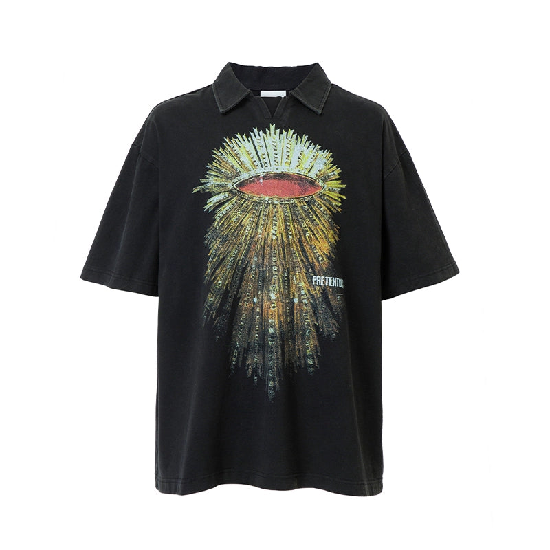 F2CE Retro High Street Print Loose Casual Tee