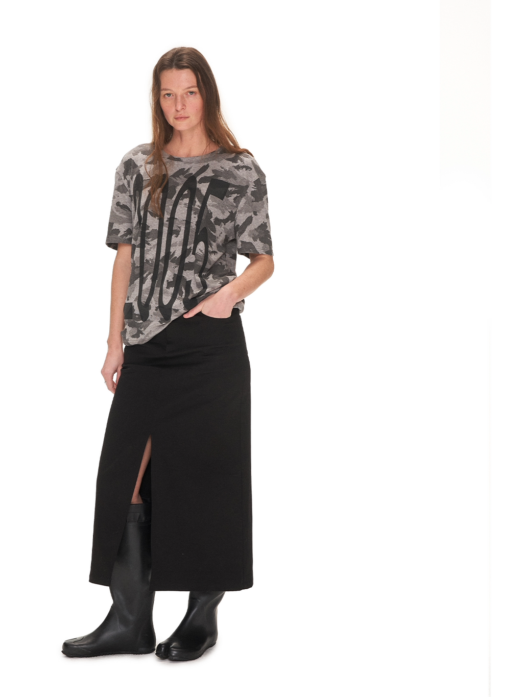 ANTERIOR Crew Neck Loose Casual Tee