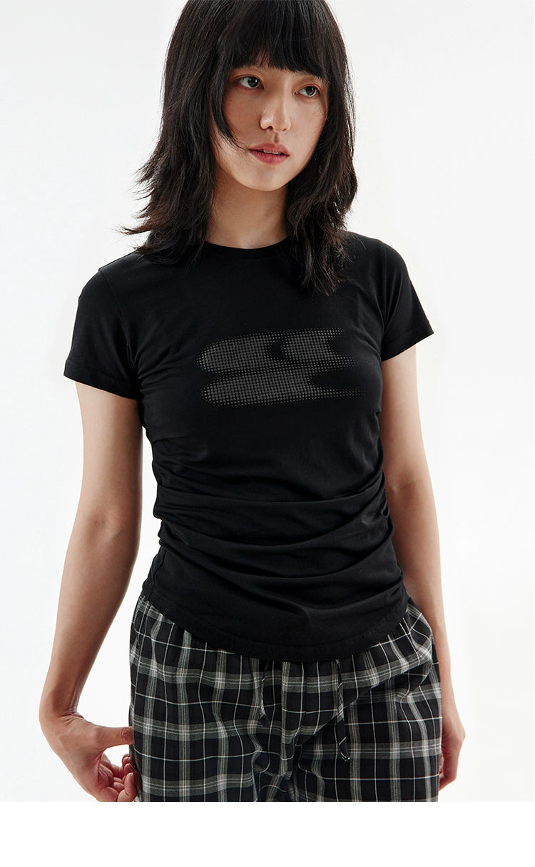 CryingCenter Gradual Change Classic Logo Round Neck Cool Tee