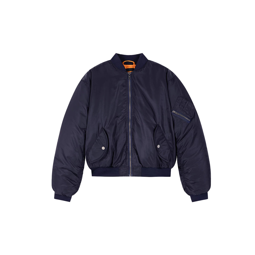 PLUS NO LOGO 25AW MA1 short and wide cotton bomber jacket