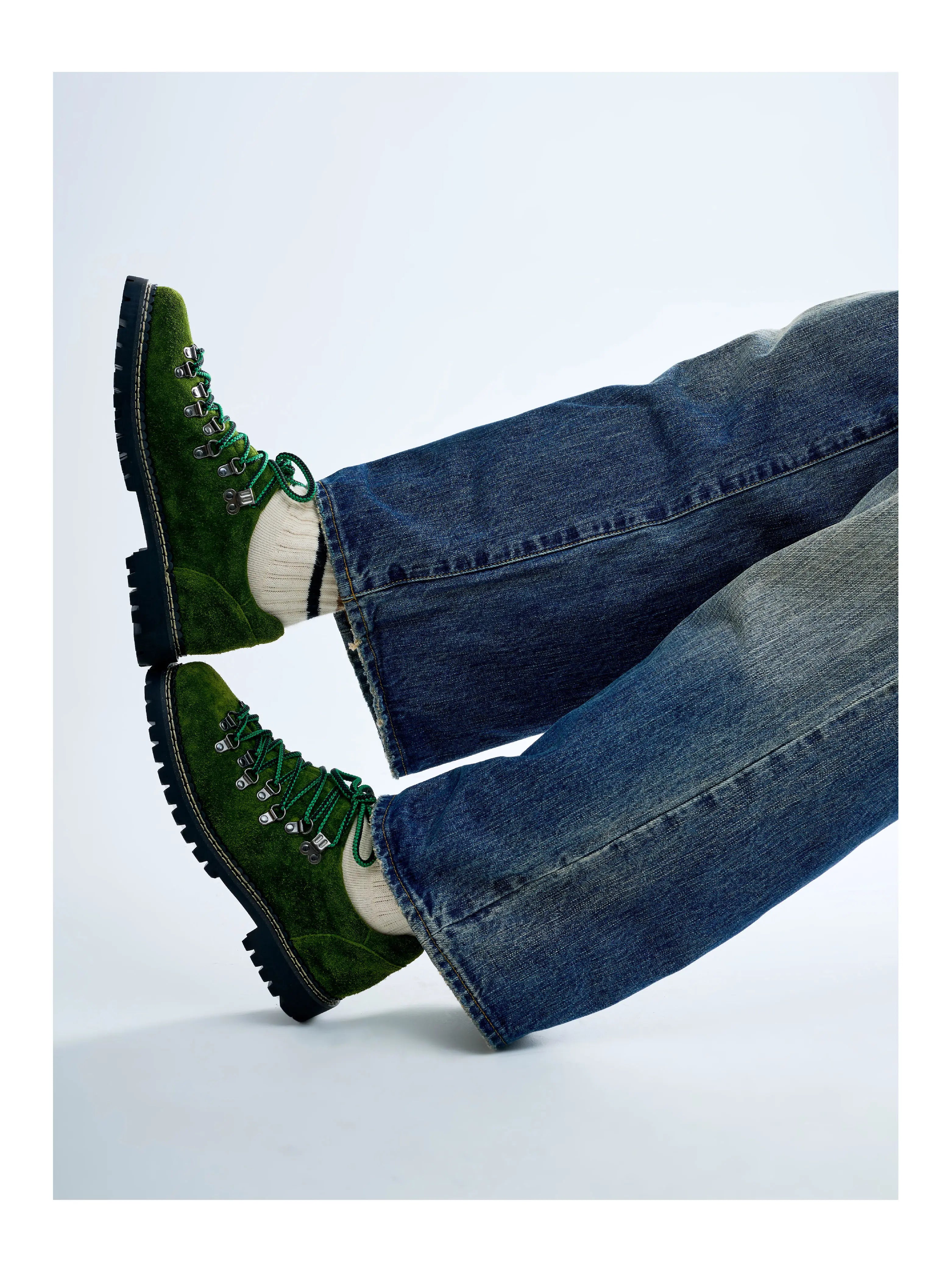 TERRAKOO Suede Flip Fur Leather Mountaineering Contrasting Leather Shoes