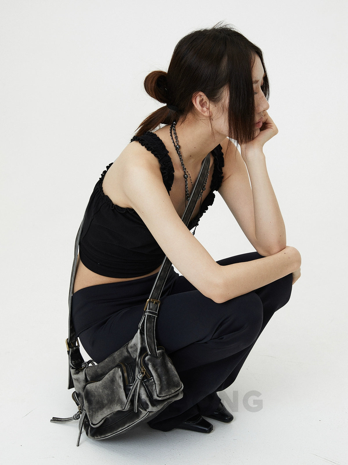 BINGBONG Retro Slack Niche Design Messenger Bag