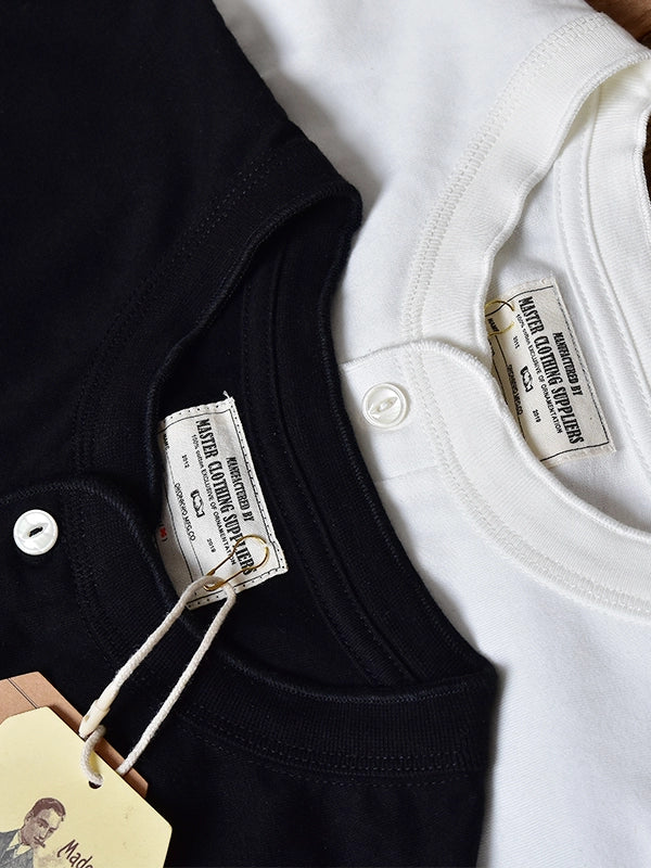 PrintAce Vintage Henry Neck Button Shirt TEE