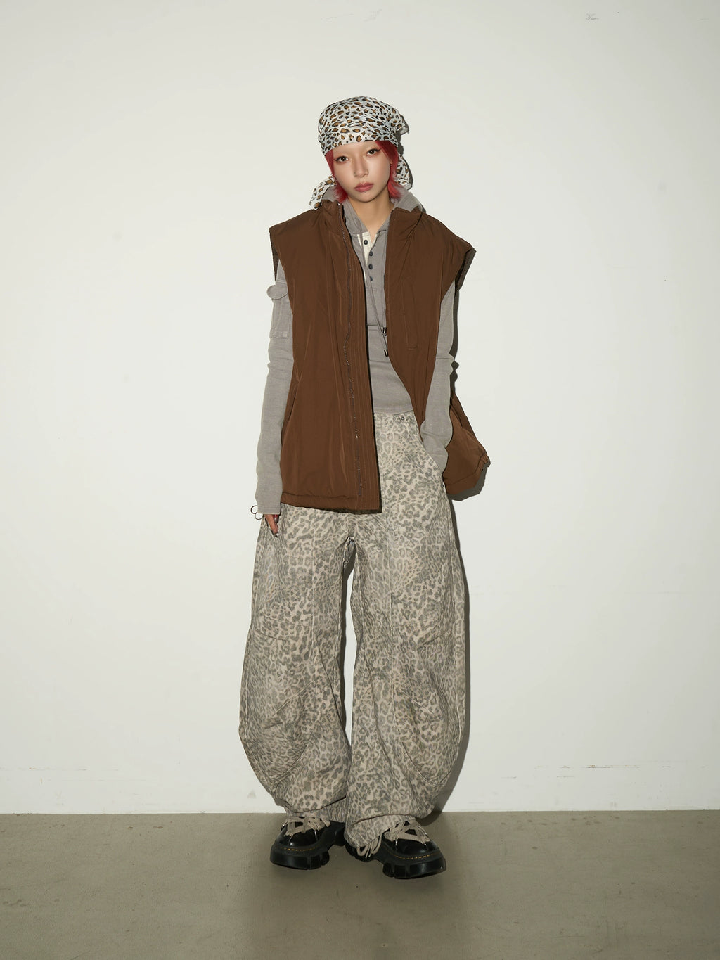 MICHINNYON Vintage Pleated Wide-leg Slacks