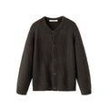 Anniehall Temperament Retro Wool Crew Neck Cardigan Sweater