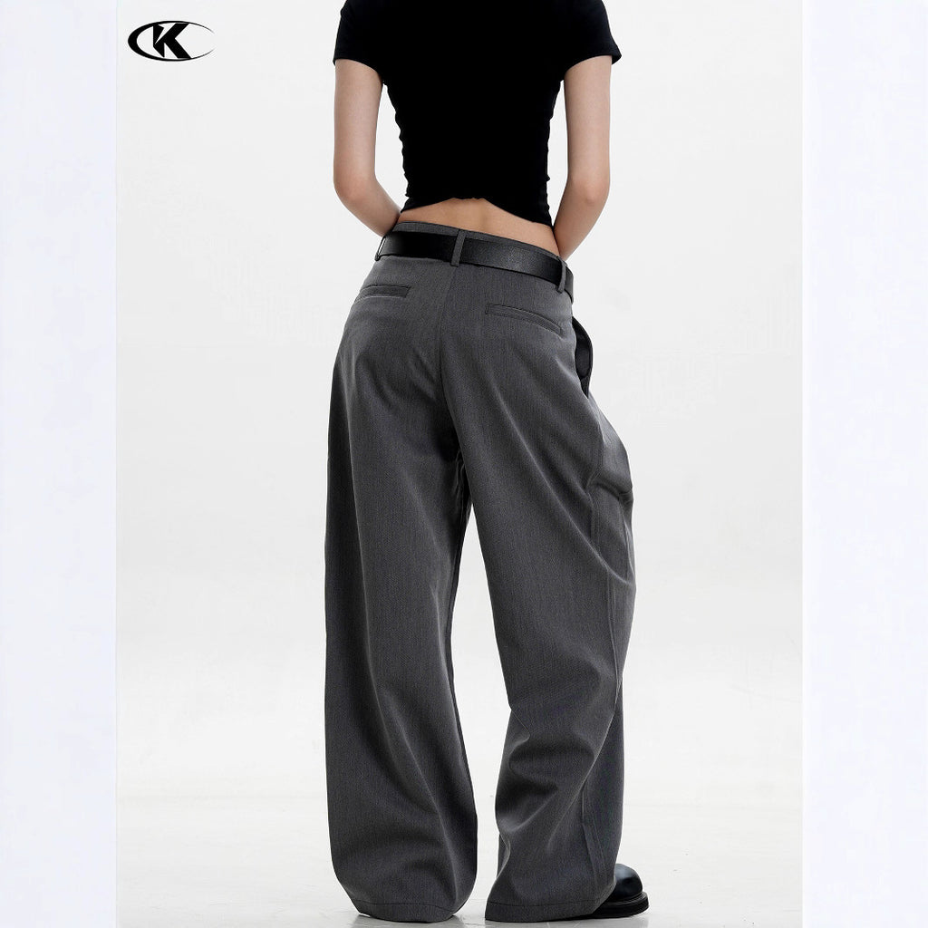11KN Pleated Loose Three-dimensional Trousers