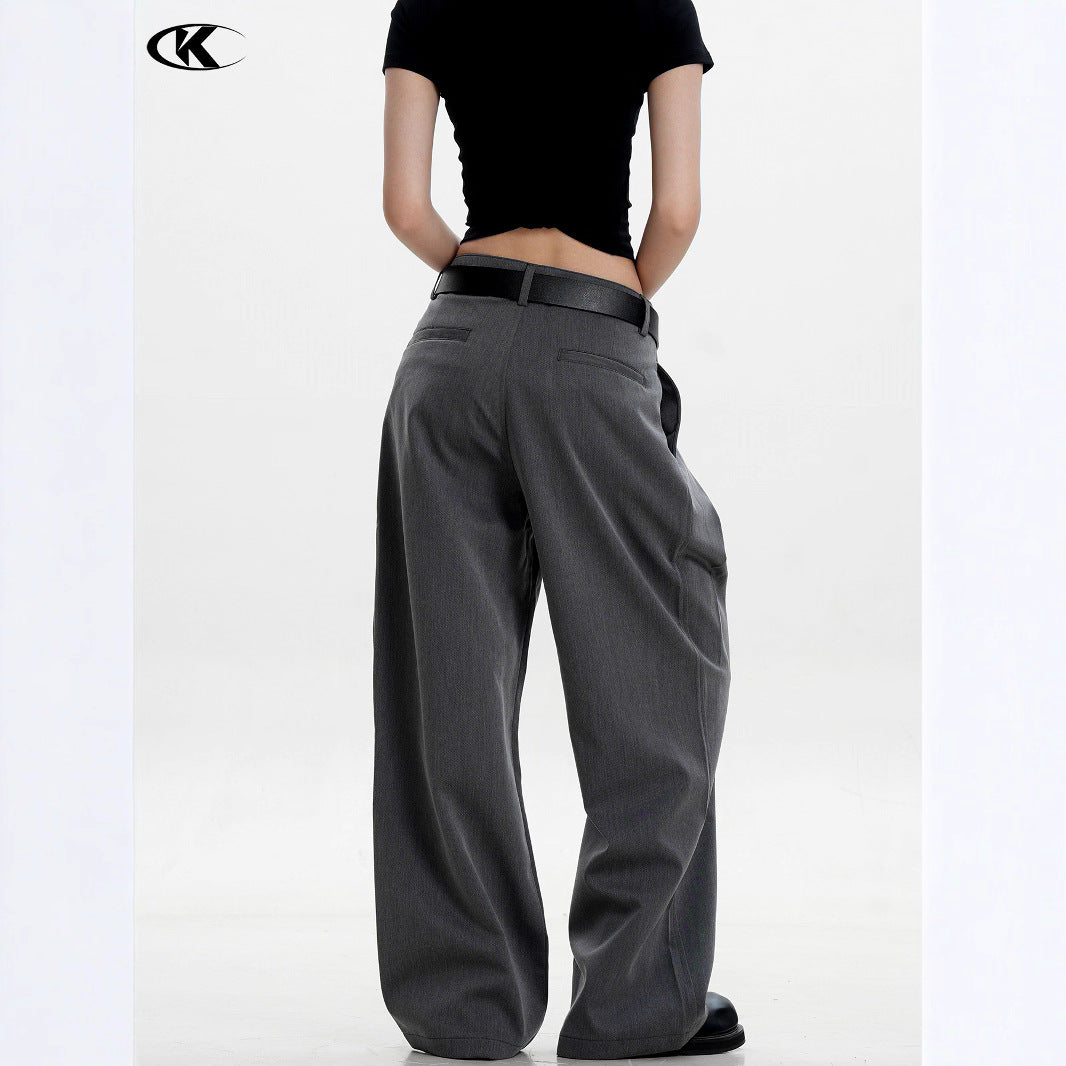 11KN Pleated Loose Three-dimensional Trousers