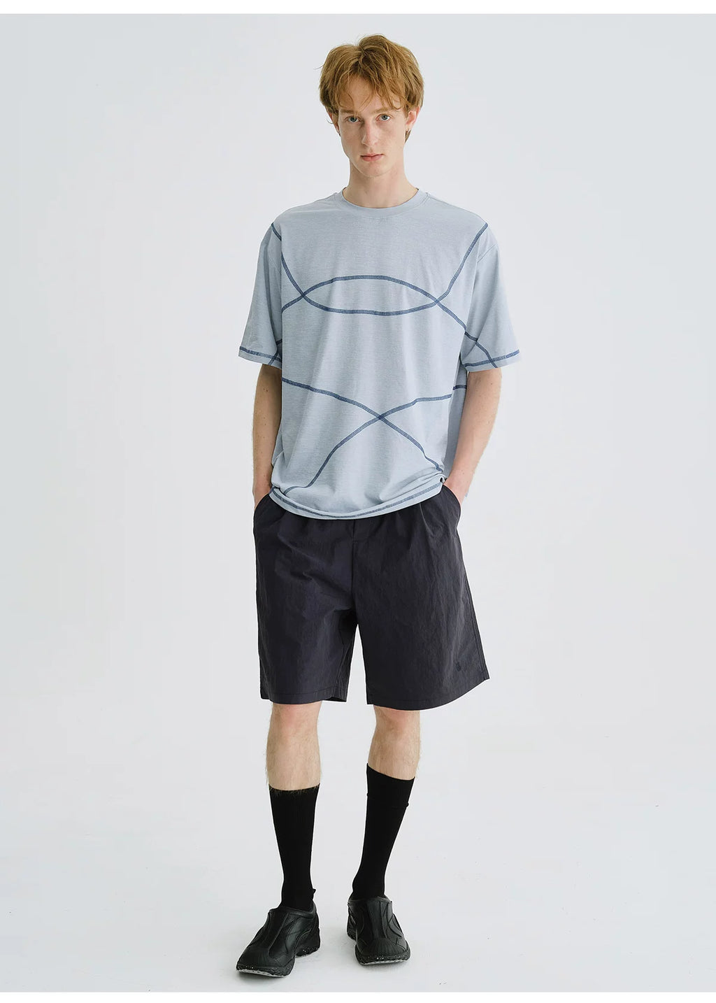 LIVINGTOWN Contrast Color Casual Loose Versatile Tee