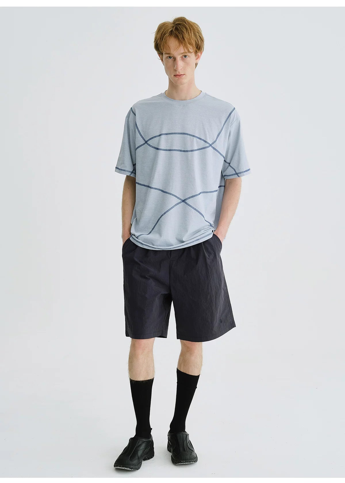 LIVINGTOWN Contrast Color Casual Loose Versatile Tee