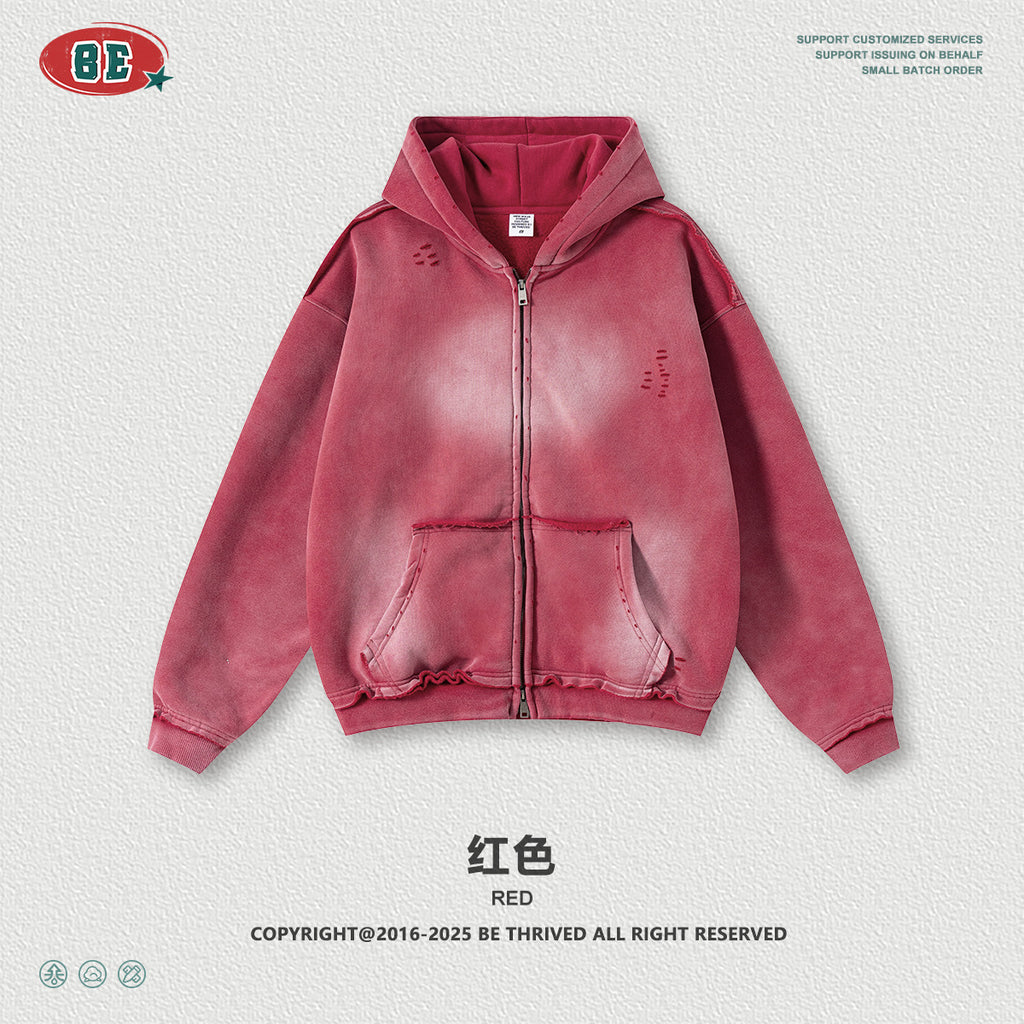 BE High Street Spray Monkey Loose Edge Zip Cardigan Jacket