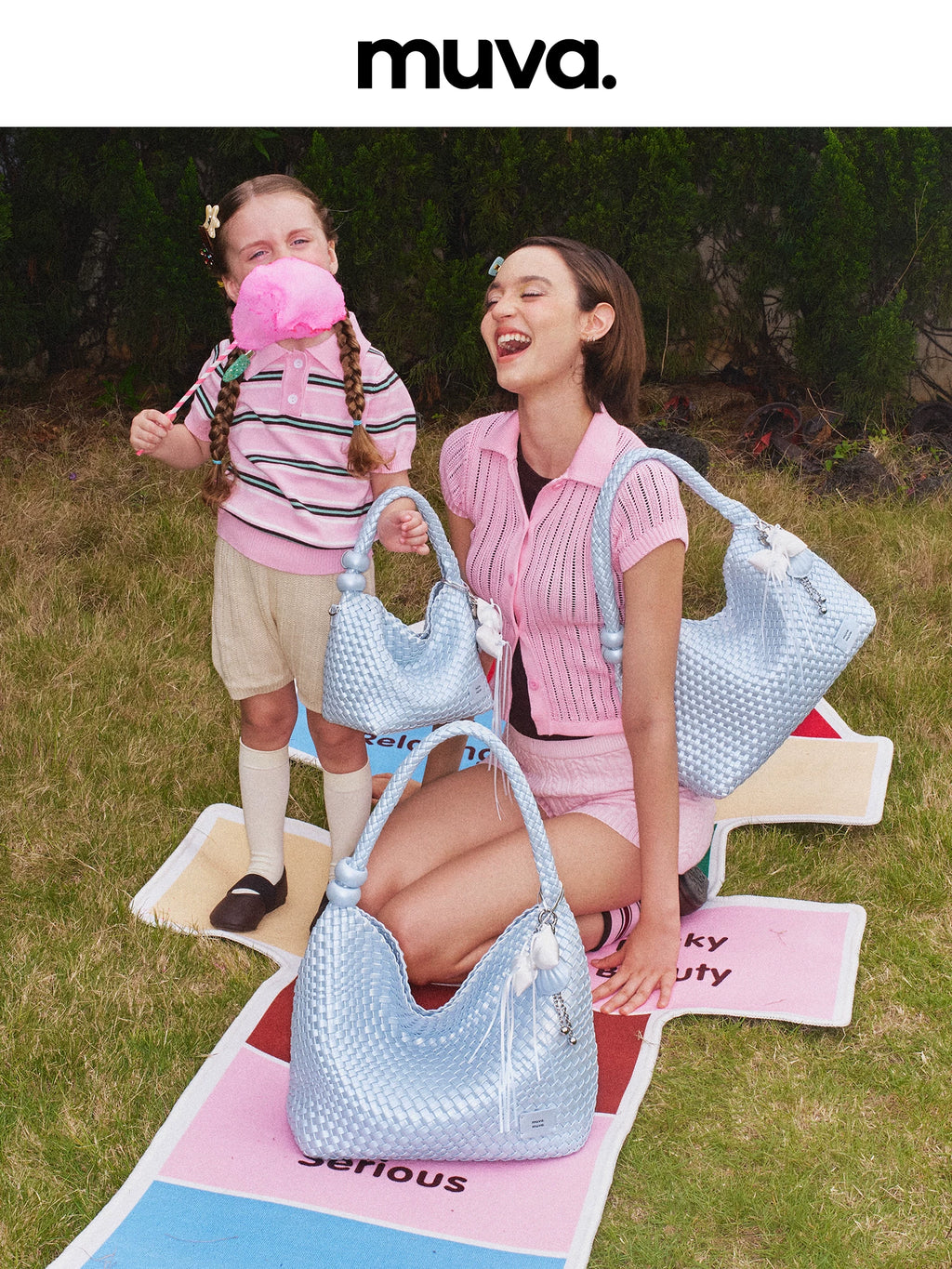 Muva Woven Diagonal Span Small Bag