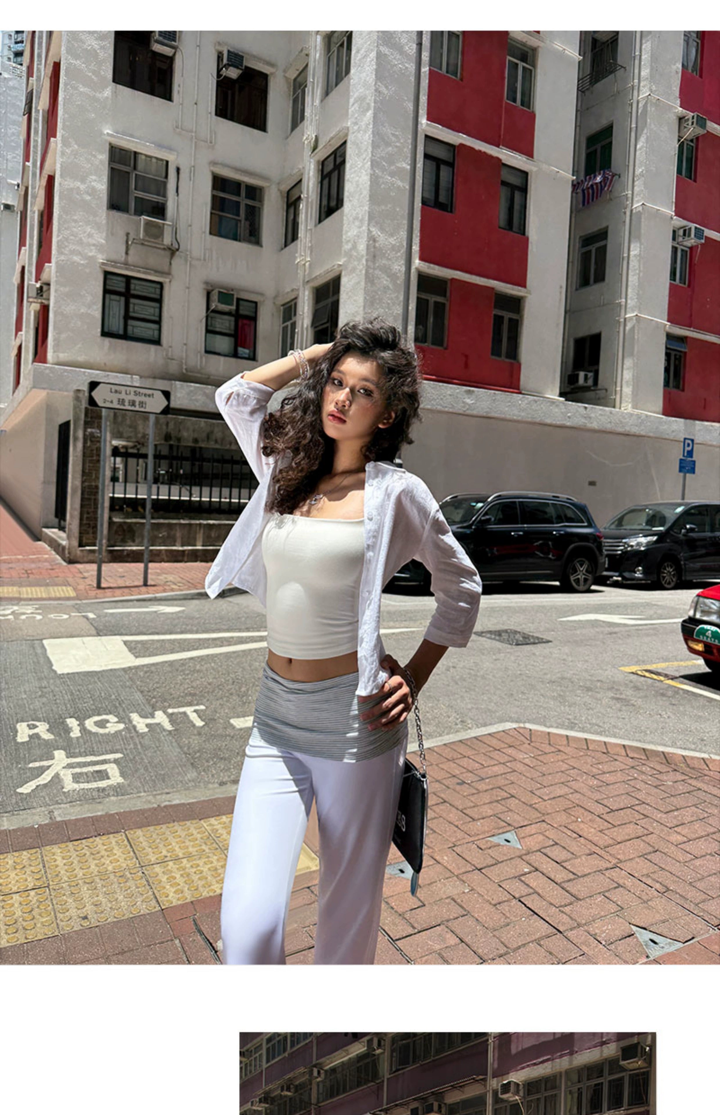Audwyn Waist Slim Lapel Top