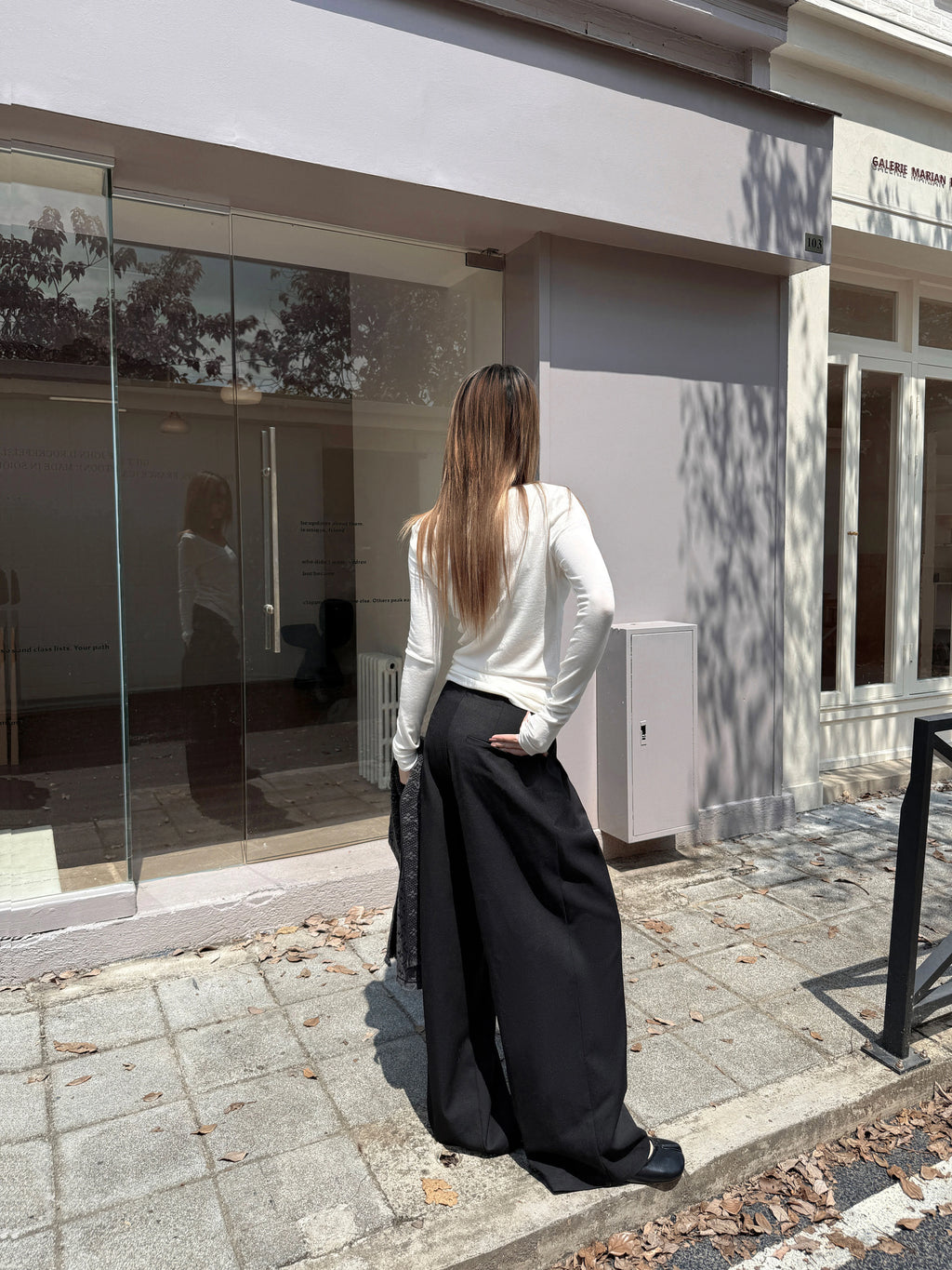 Audwyn Loose-fitting Wide-leg Pleated Floor-mopping Slacks