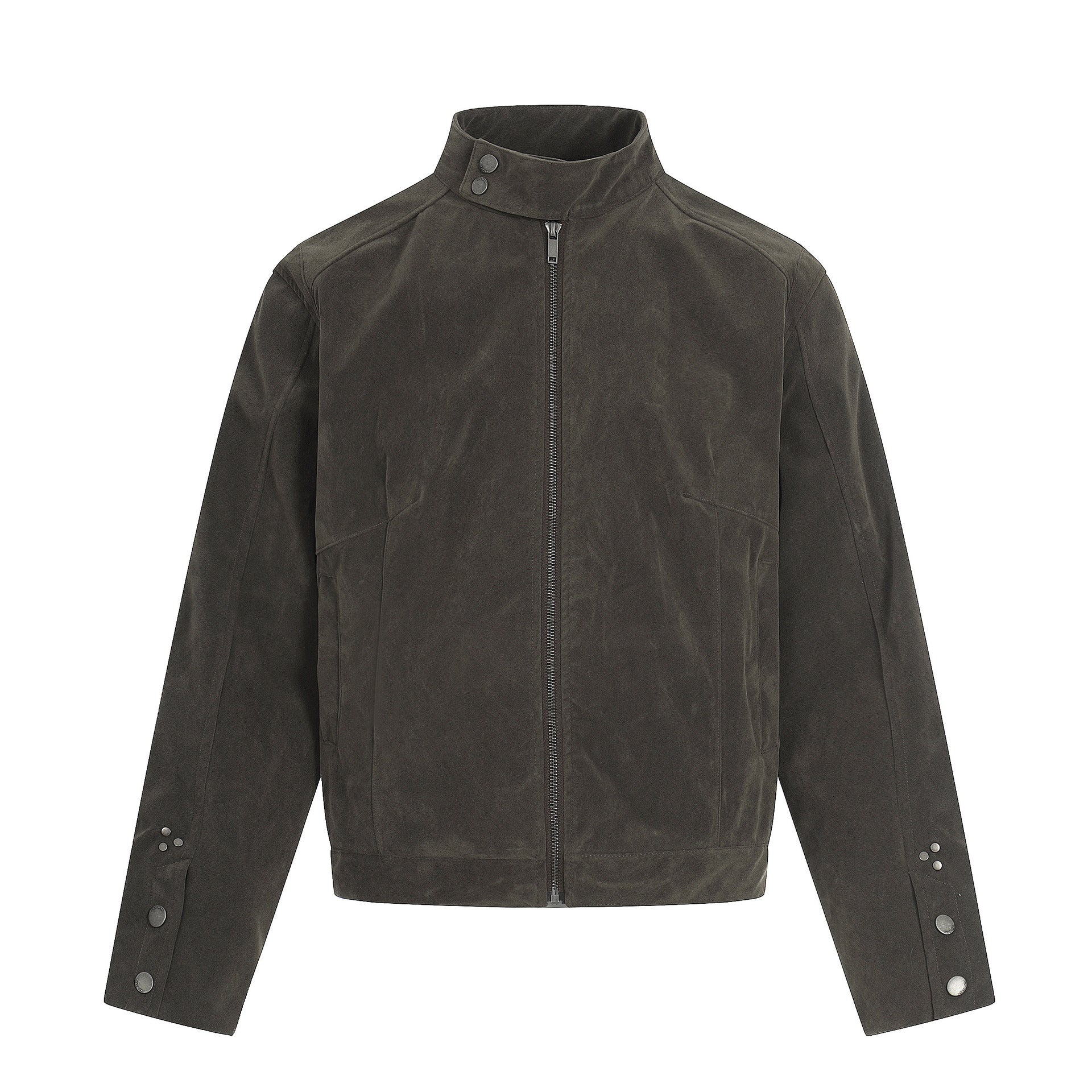 11KN Retro Fleece Simple Stand-up Collar Jacket