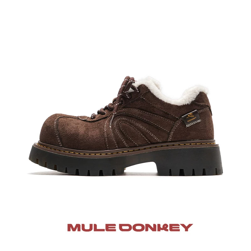 Donkey British Platform Big Head Leather Shoes