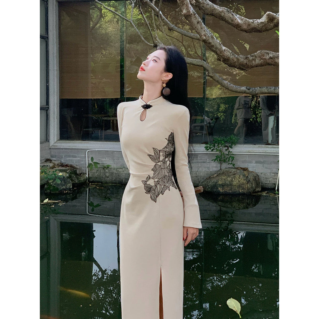 ZIHE Thickened Long Sleeve Knit Dress