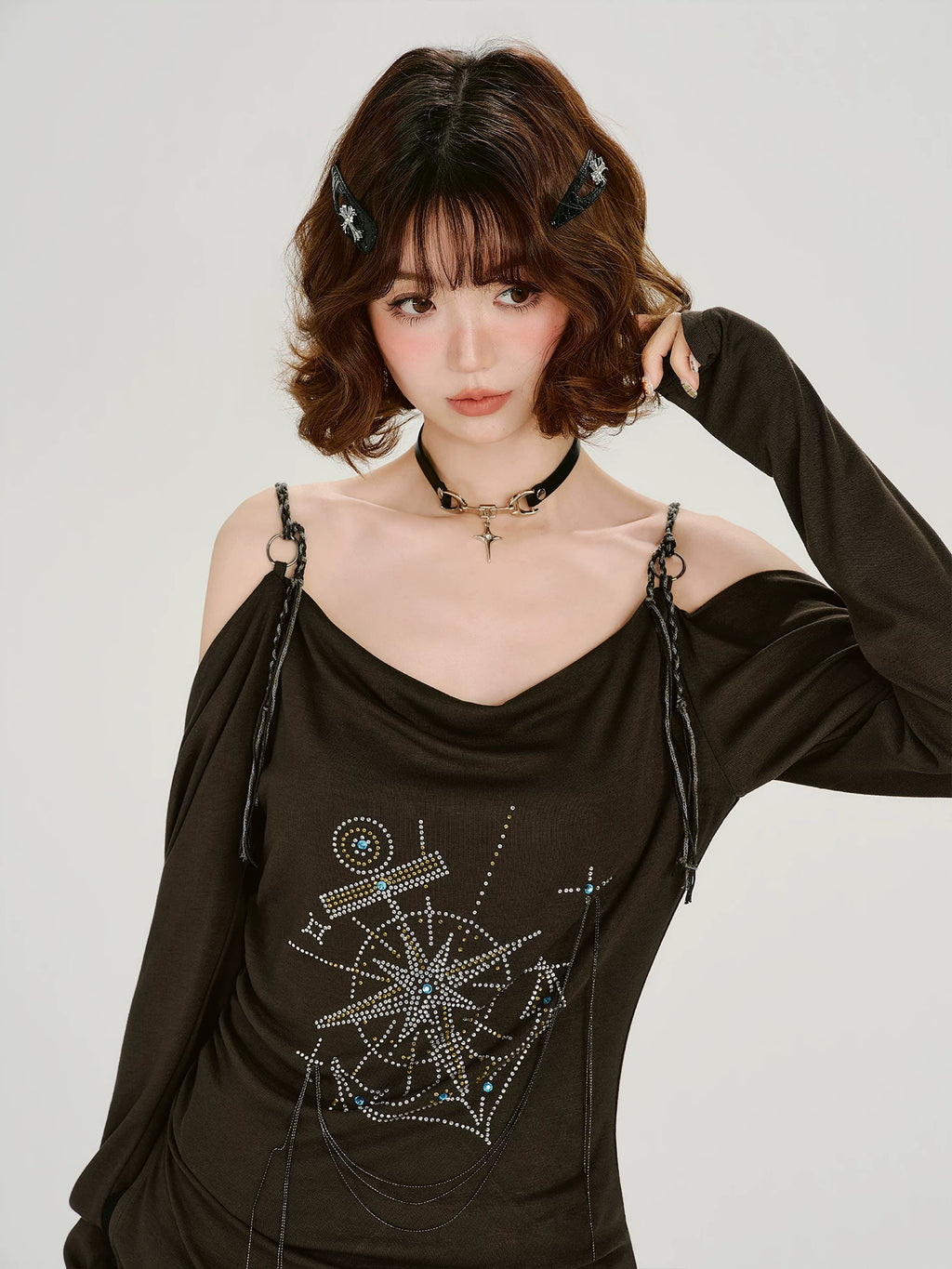 Girlyhalo Slim Fit Versatile Long Sleeve Suspender