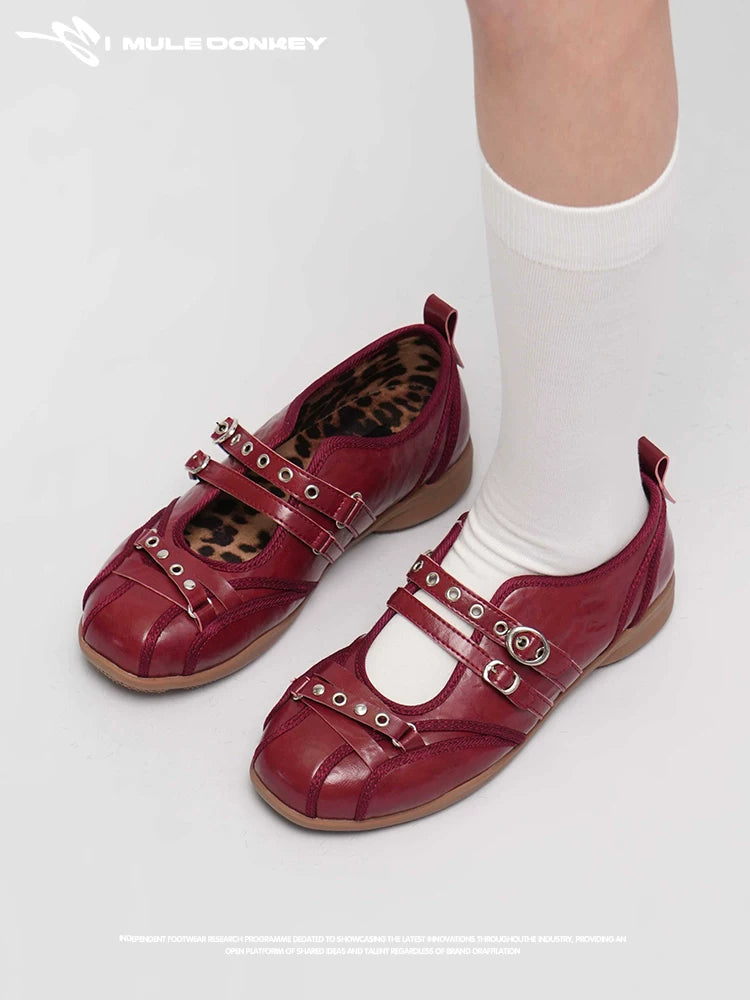 Donkey Rivet Flat Shoes