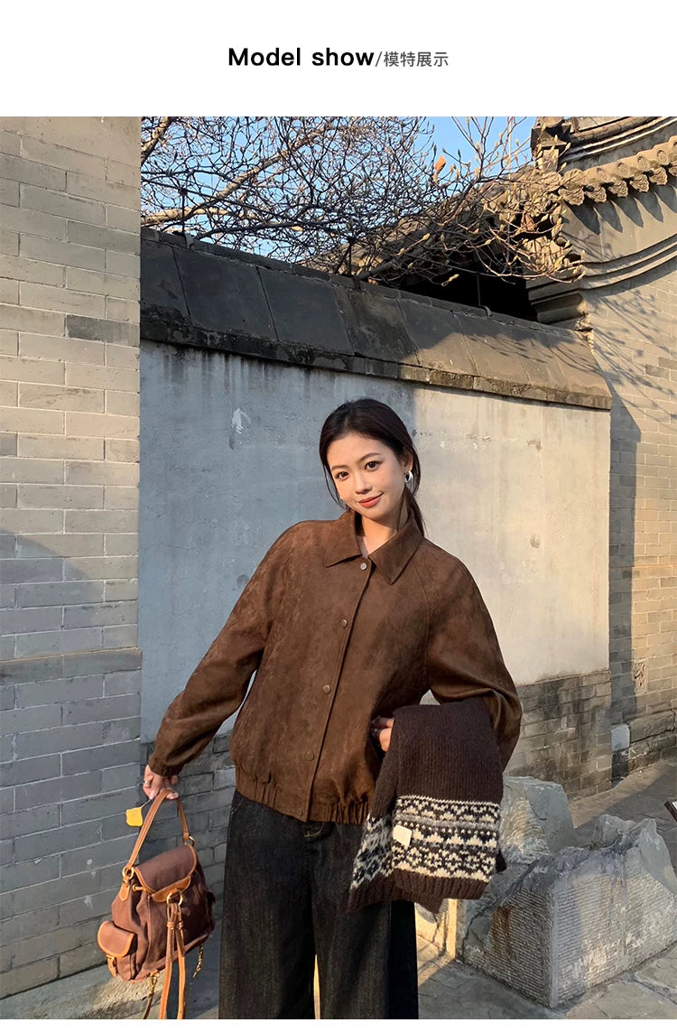 Pusumede Vintage Lapel Casual Jacket