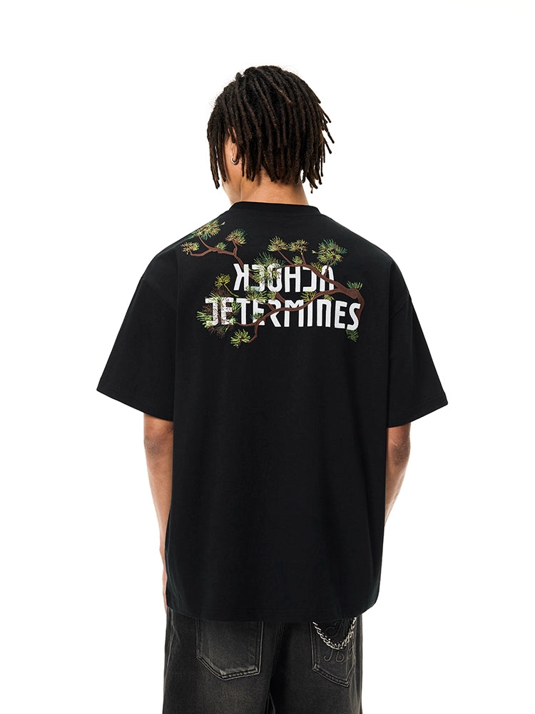 Achock Embroidery Casual Loose Tee