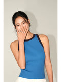 NEVA HU Contrast Knitted Sling Vest