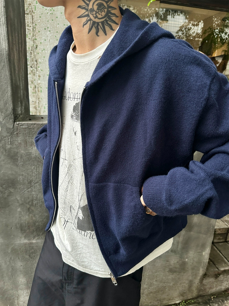 BRG Casual Soft Knitted Sweater Hoodie