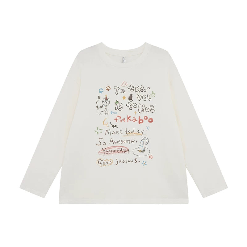 Kano Fun Print Loose Long Sleeve