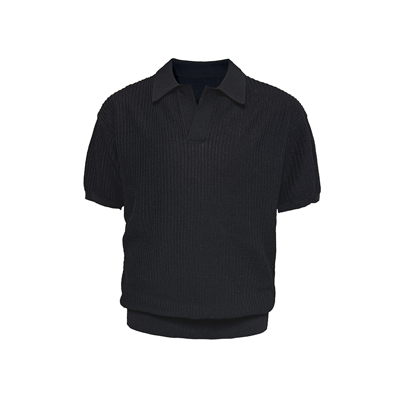 JCAESAR POLO Collar Ice Silk Knitted Tee
