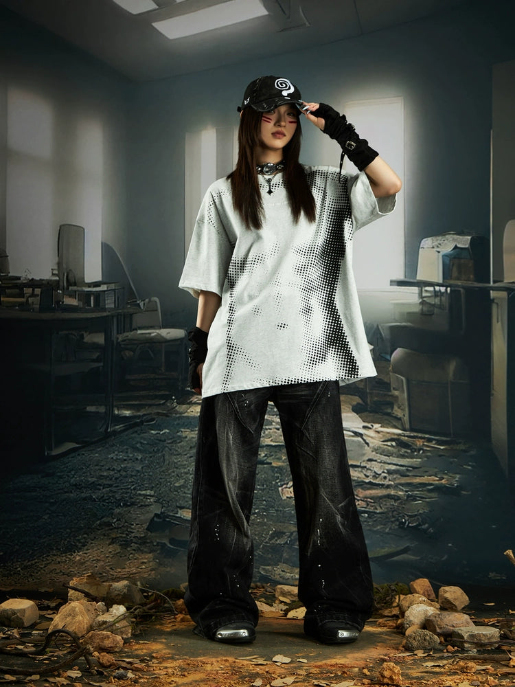 NOMANIAI Loose Casual Versatile Crew Neck Tee