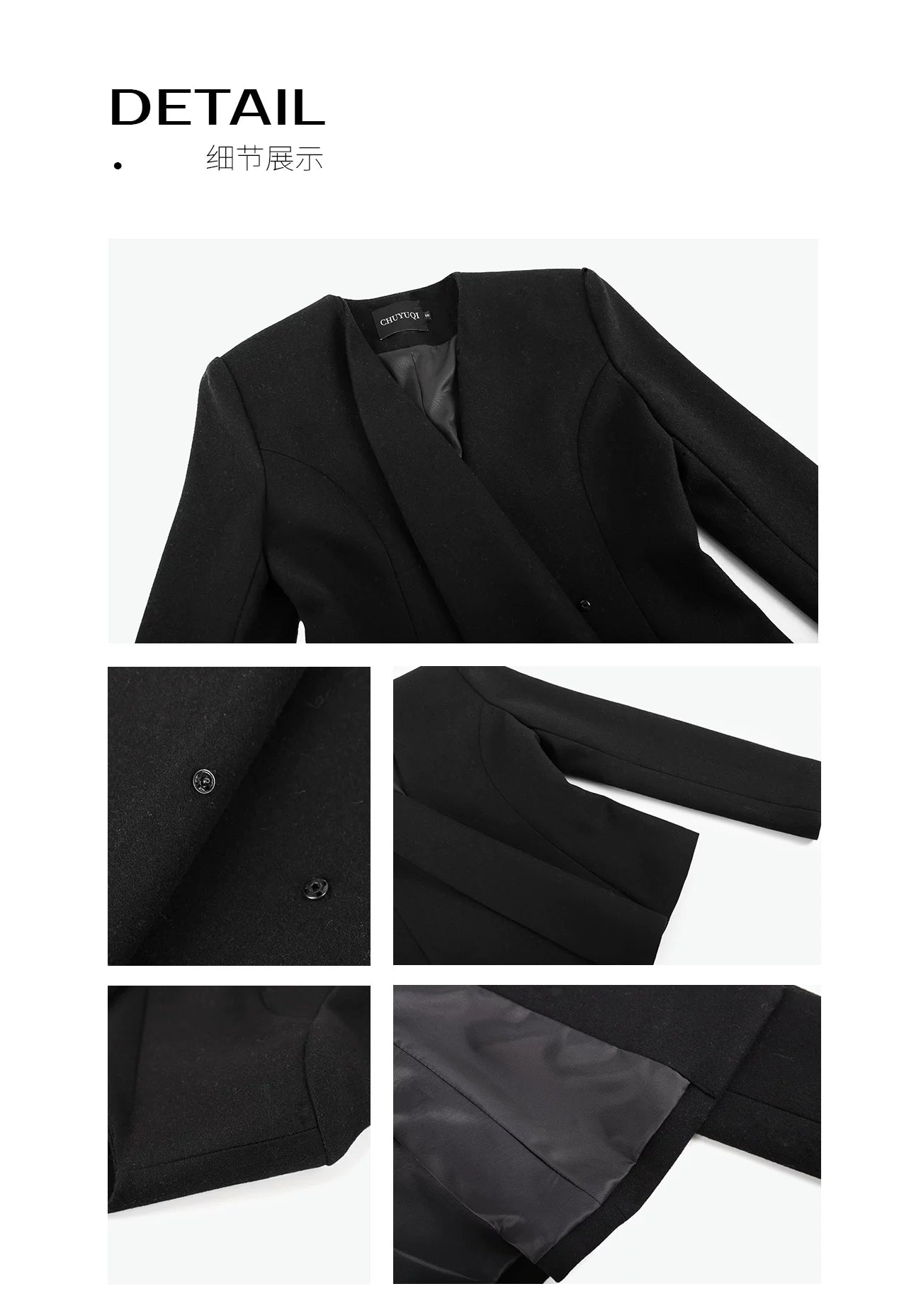 CHUYUQI Waist Suit Short Jacket Skirt Set