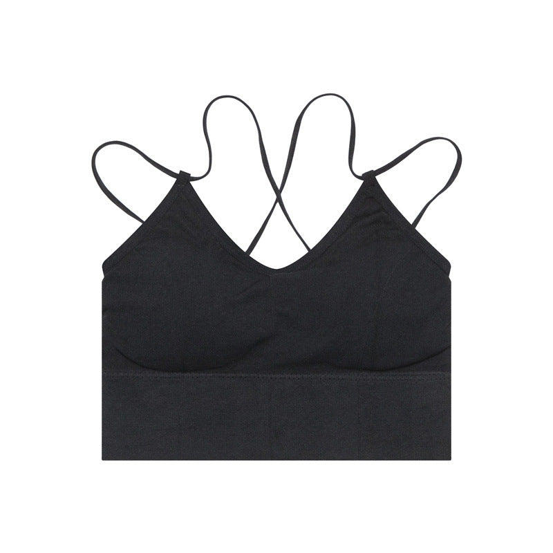 Nariele Yoga Sexy Cross Breast Wrap Tank Top