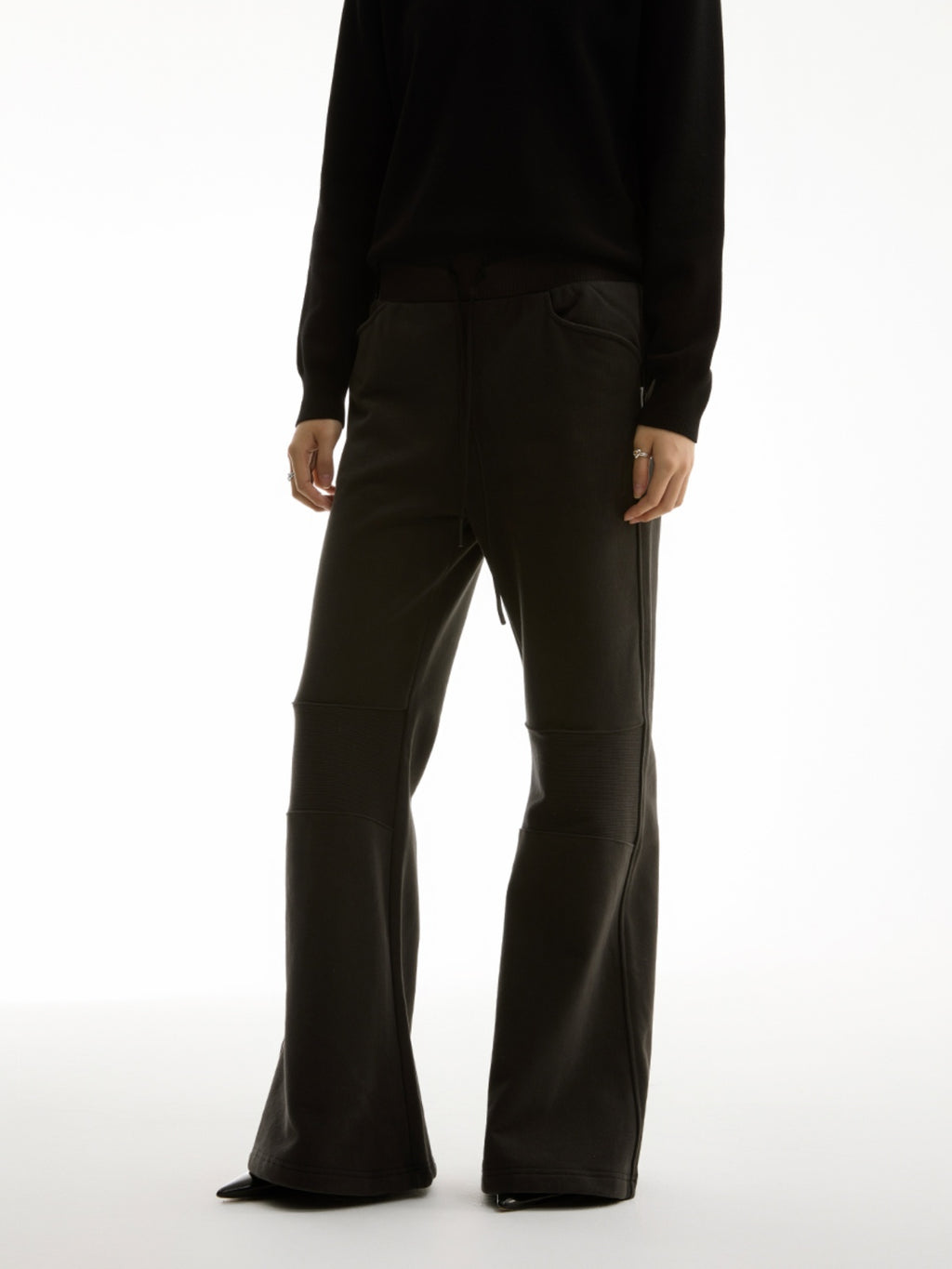 FUNKYFUN Medium and Low Waist Micro-flared Casual Trousers