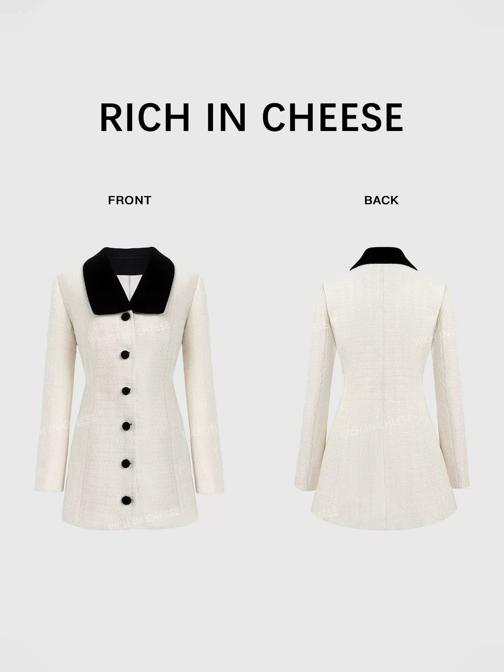 RICH IN CHEESE Premium Single-breasted Temperament Short Skirt
