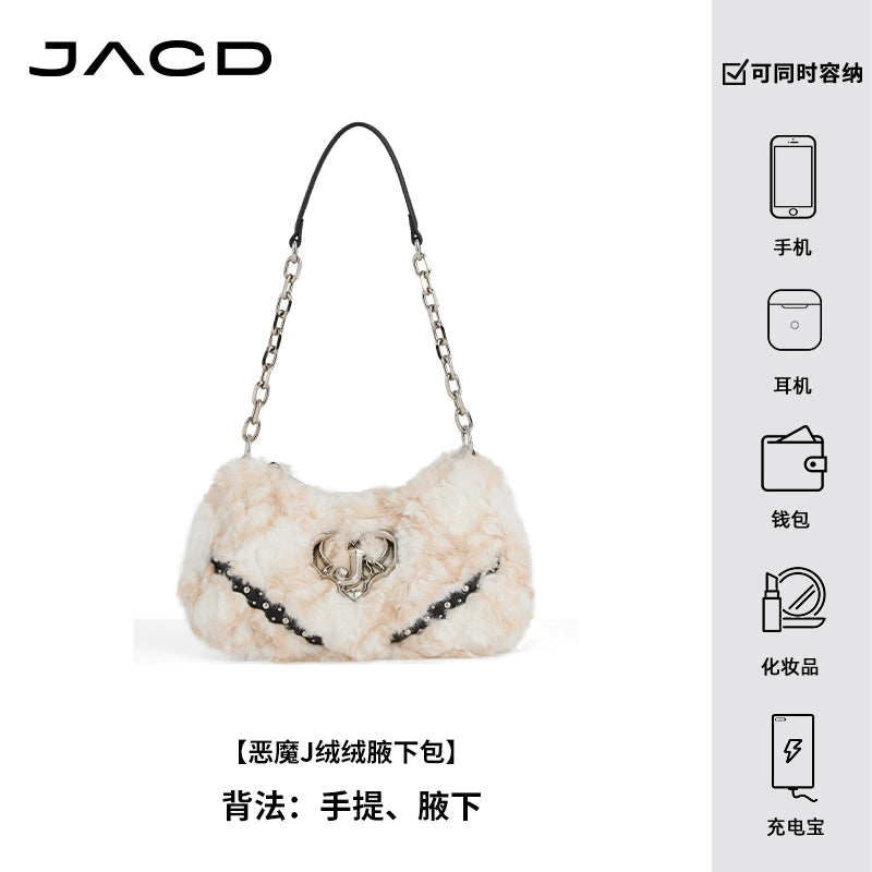 JACD Plush Underarm Chain Messenger Bag