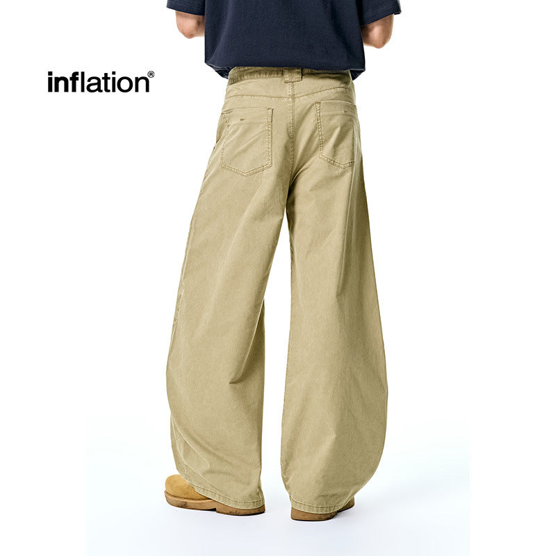 Inflation Wide Leg Casual Washing Tooling Scimitar Pants