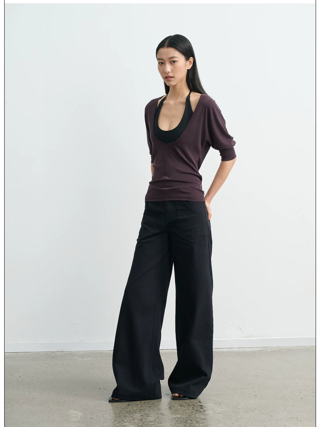 LINY LIBERTY Minimalist Old Low-rise Wide-leg Jeans