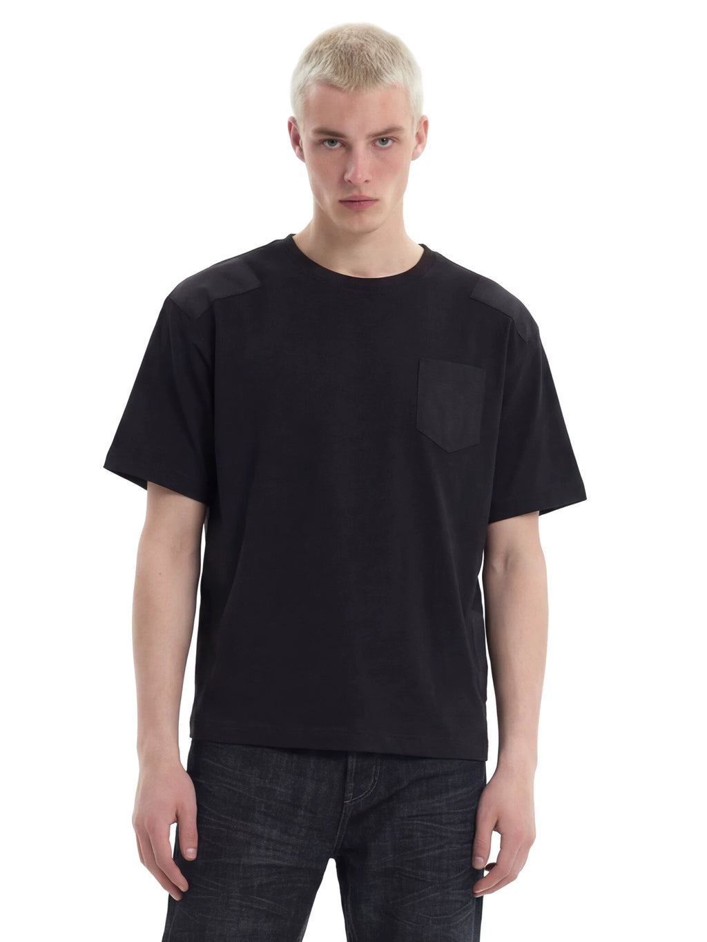 Remedy Loose Splicing Round Neck Casual Tee