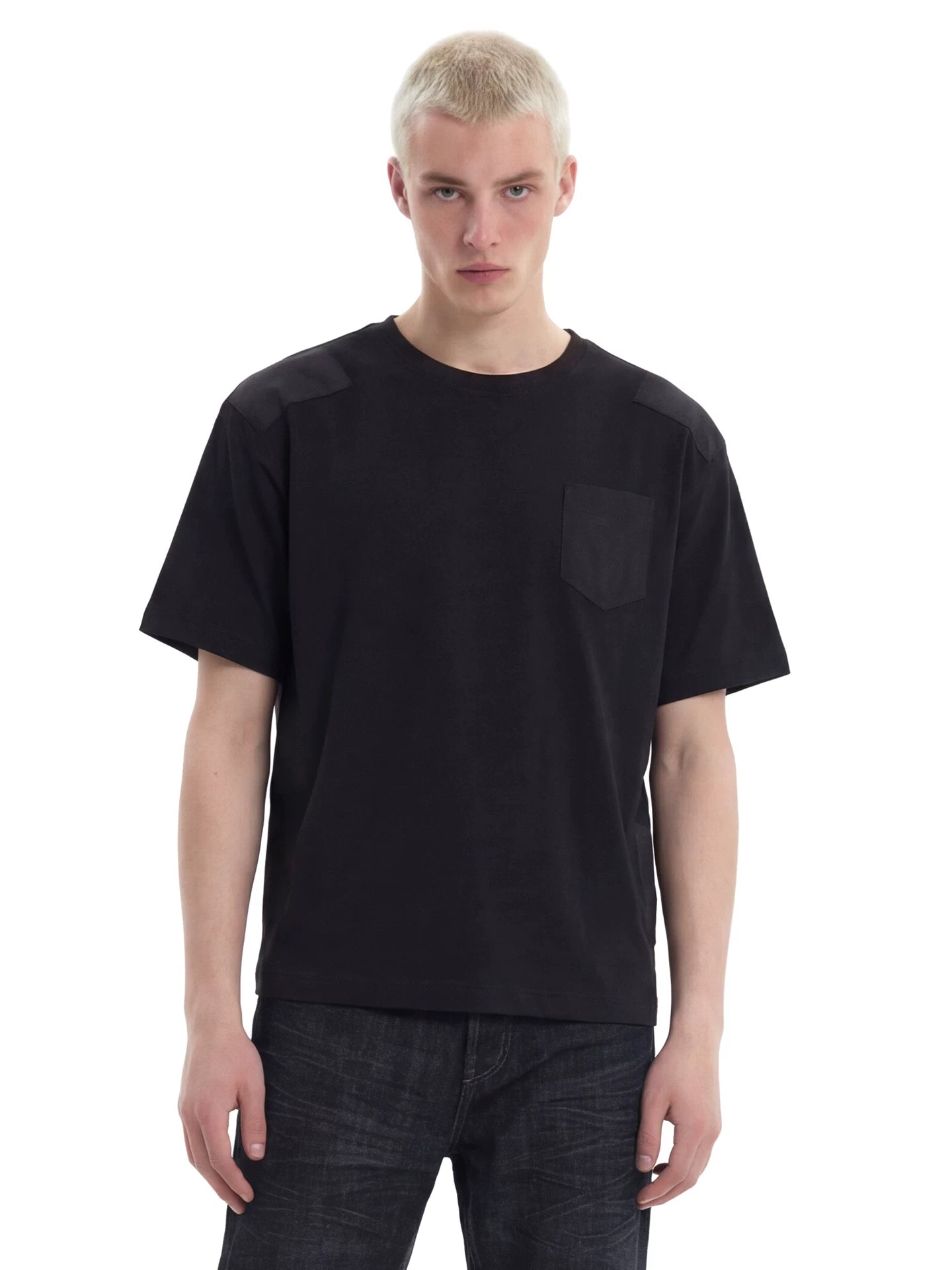 Remedy Loose Splicing Round Neck Casual Tee