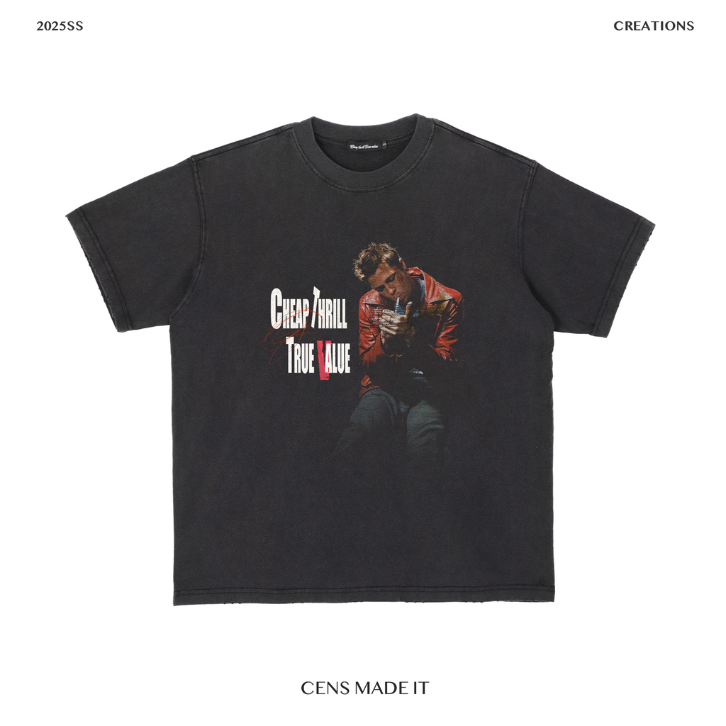 CSENMADE Fight Club Print Casual Tee