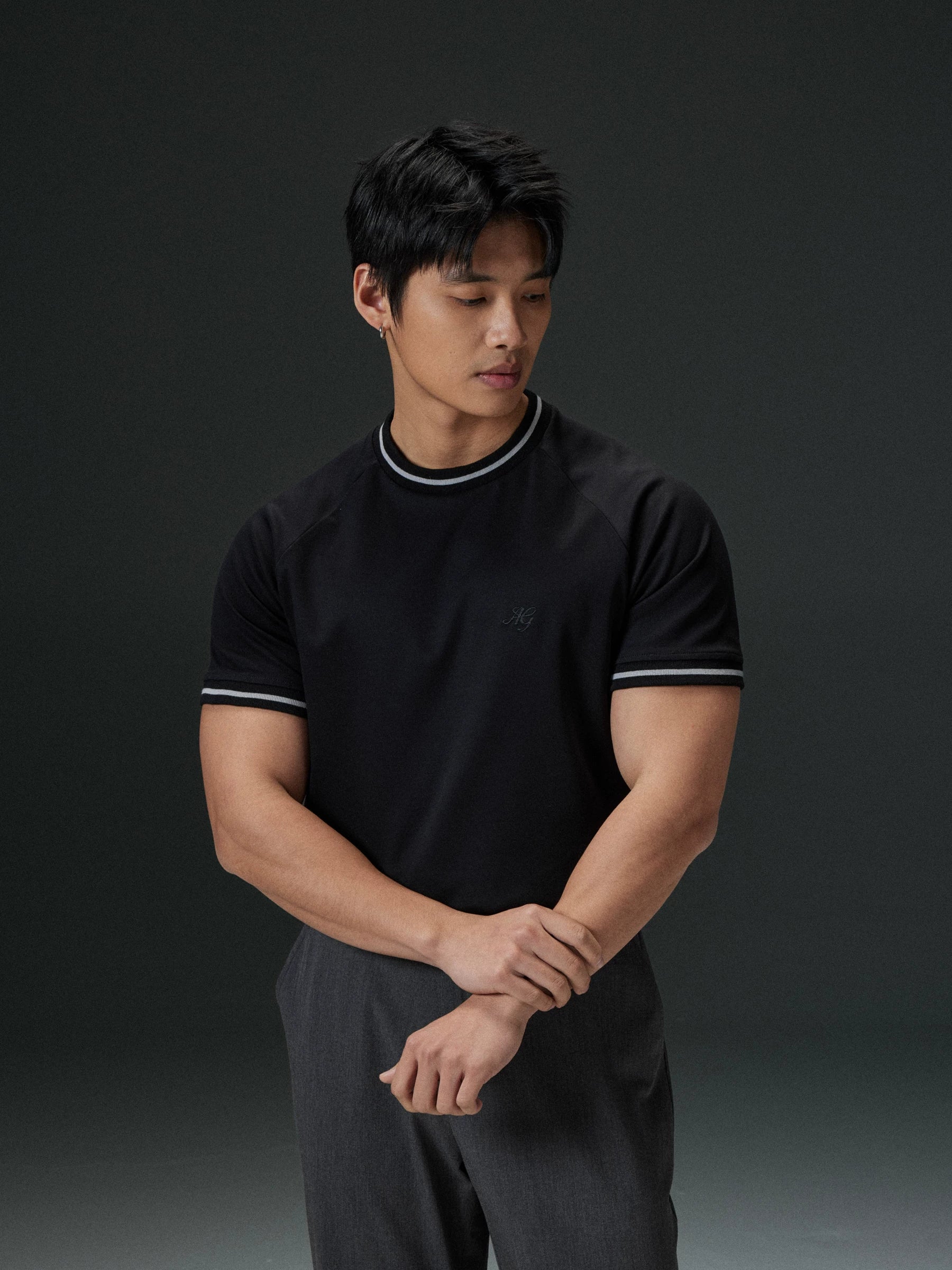 AFTERGLOW Splicing Casual Versatile TEE