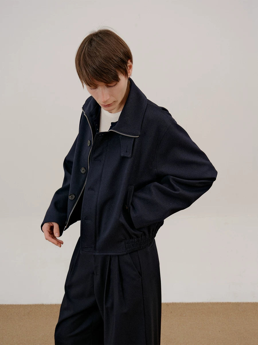COLN Turtleneck Loose Short Jacket