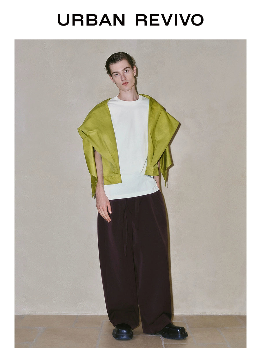 URBAN REVIVO Commuter Versatile Crew Neck Tee