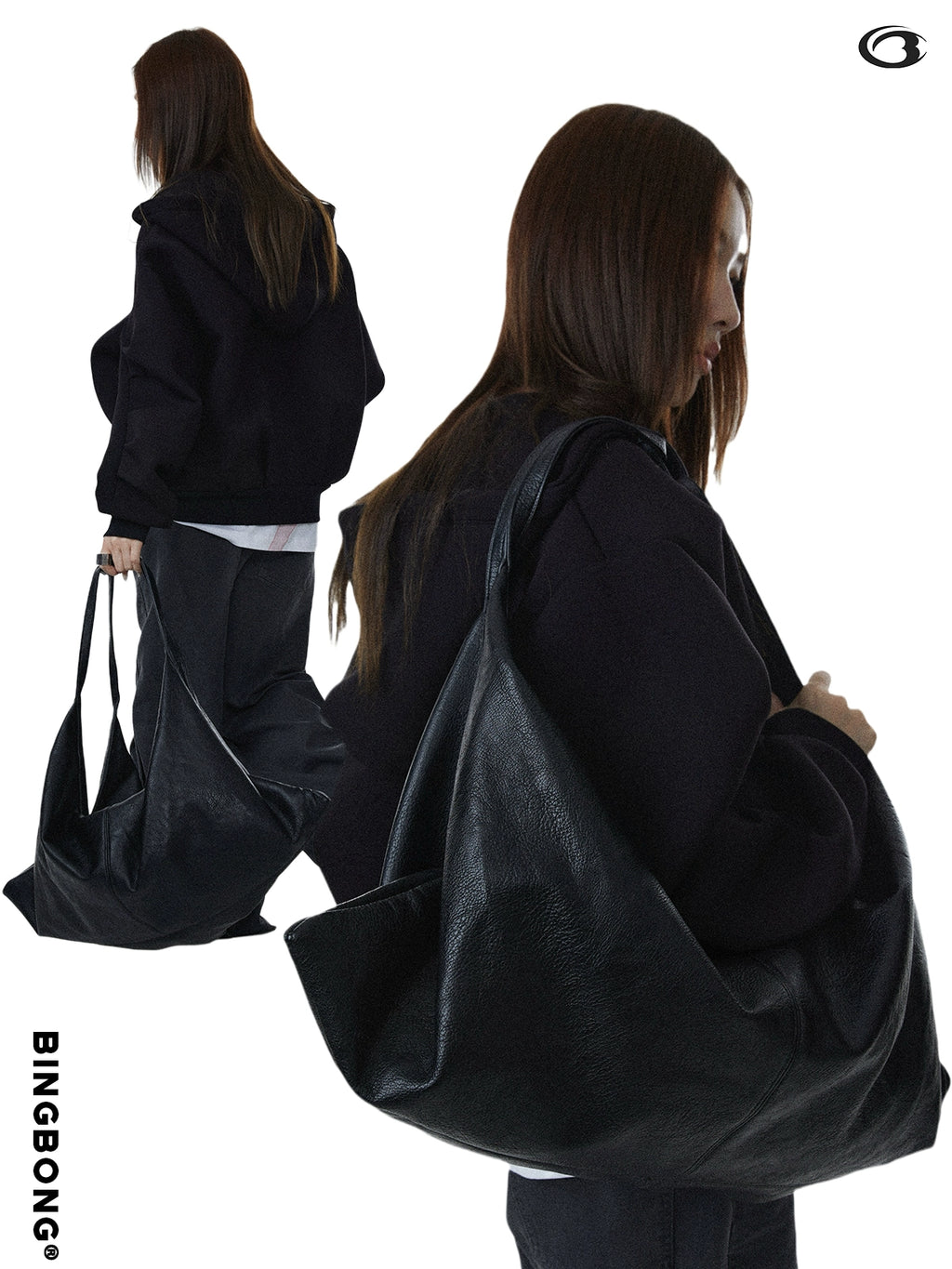 BINGBONG Single Shoulder Large Capacity Lazy Tote Bag Large Bag