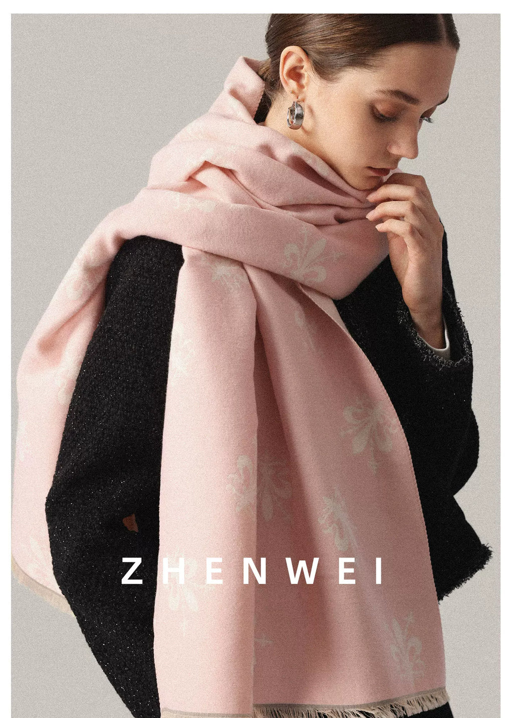ZHENWEI Florence Iris Plus Wide Shawl Scarf