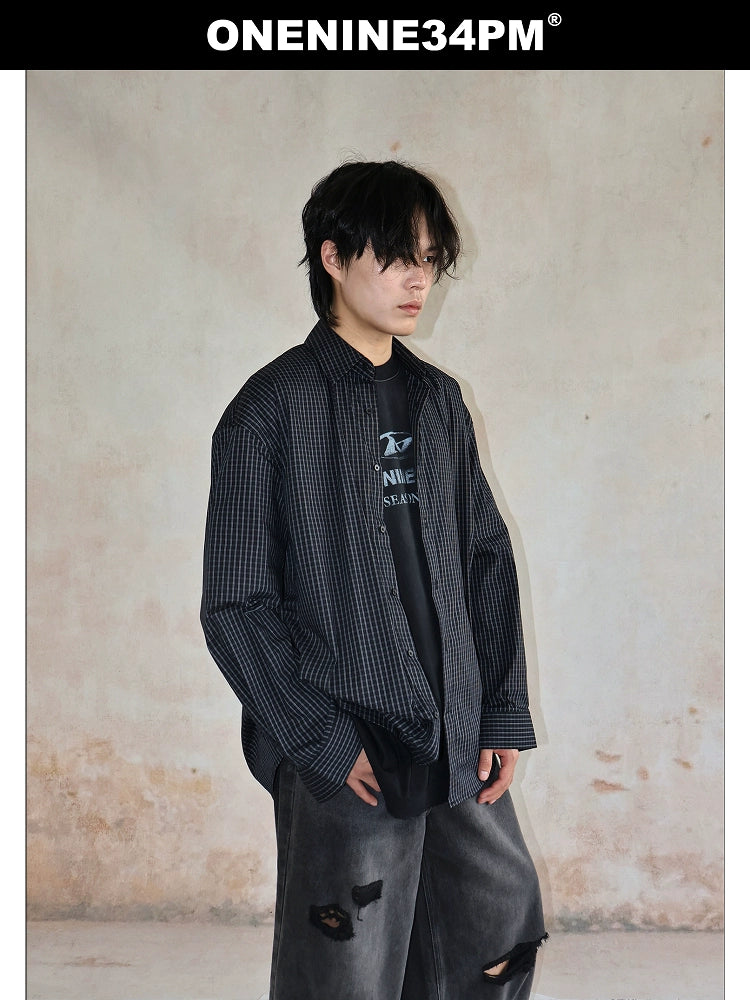 ONENINE34PM Slack Plaid Shirt