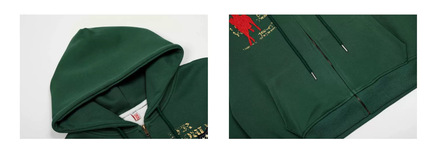 BLACKLISTS Vintage Alphabet Print Embroidered Sweater Jacket